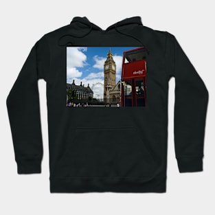 London: London eye, big ben and a red bus Hoodie